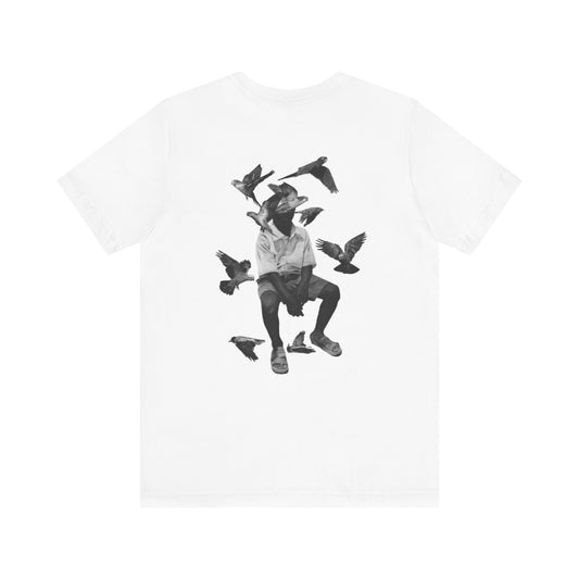 Urban Vibes Unisex Jersey Tee with Artistic Pigeon Design